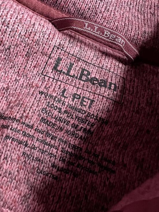L.L.Bean Sweatshirt Womens PL Pink Fleece Snap Mock Neck Pockets Raglan - Picture 4 of 6